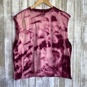 American Eagle Pink Dye Muscle Tee